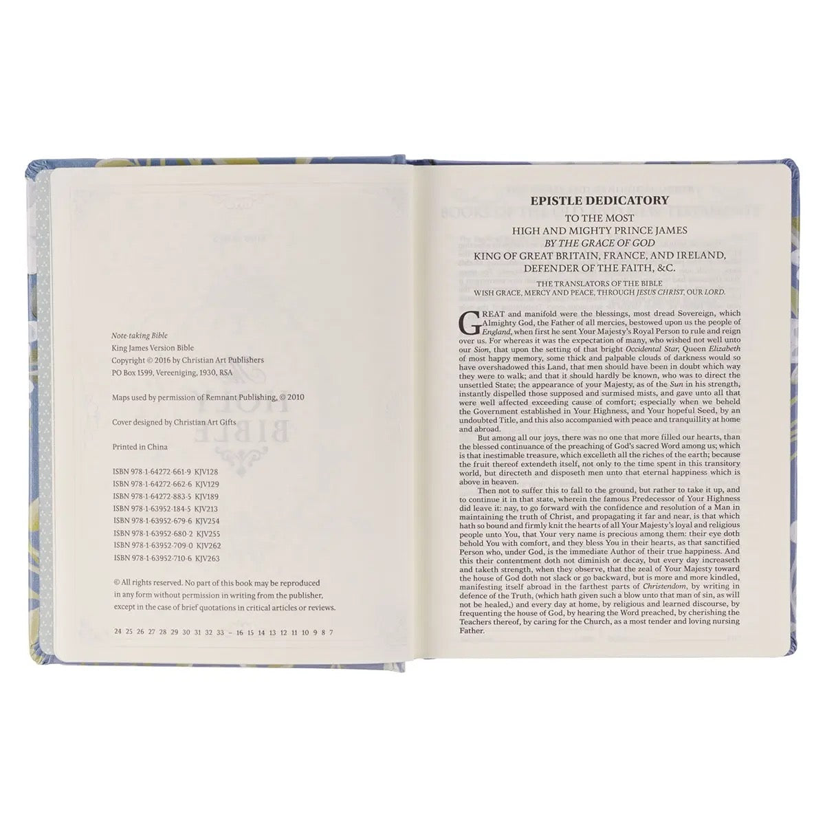 KJV Note taking Hard Cover Bible - Things Above