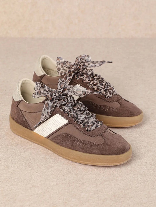 Dixie Side Strap Lace-up Court Sneaker