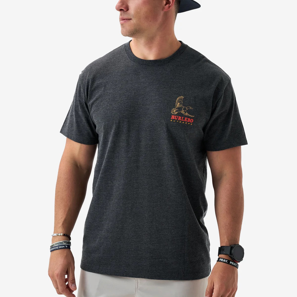 Burlebo Short Sleeve Tee - Duck Wild - Heather Black