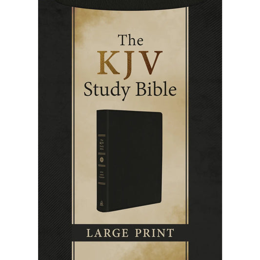 KJV Large Print Study Bible - Black Leather