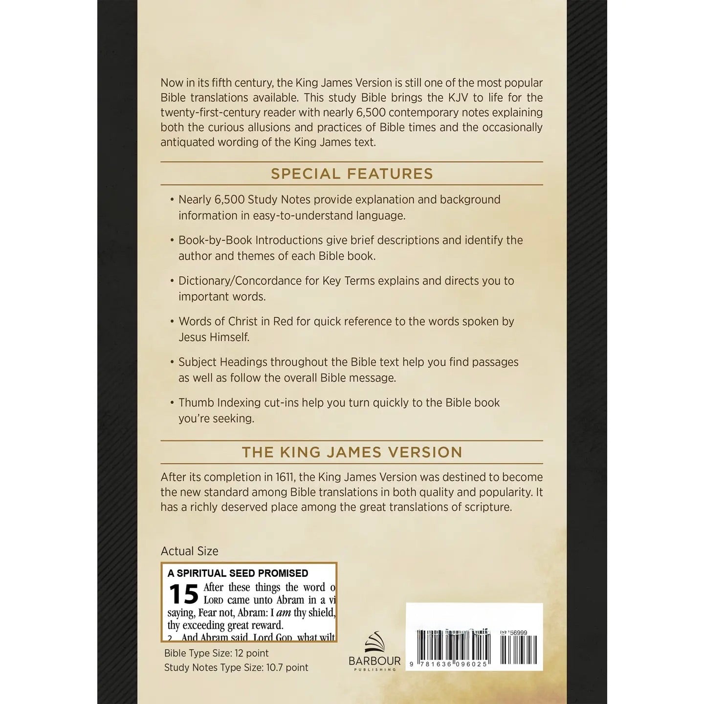 KJV Large Print Study Bible - Black Leather