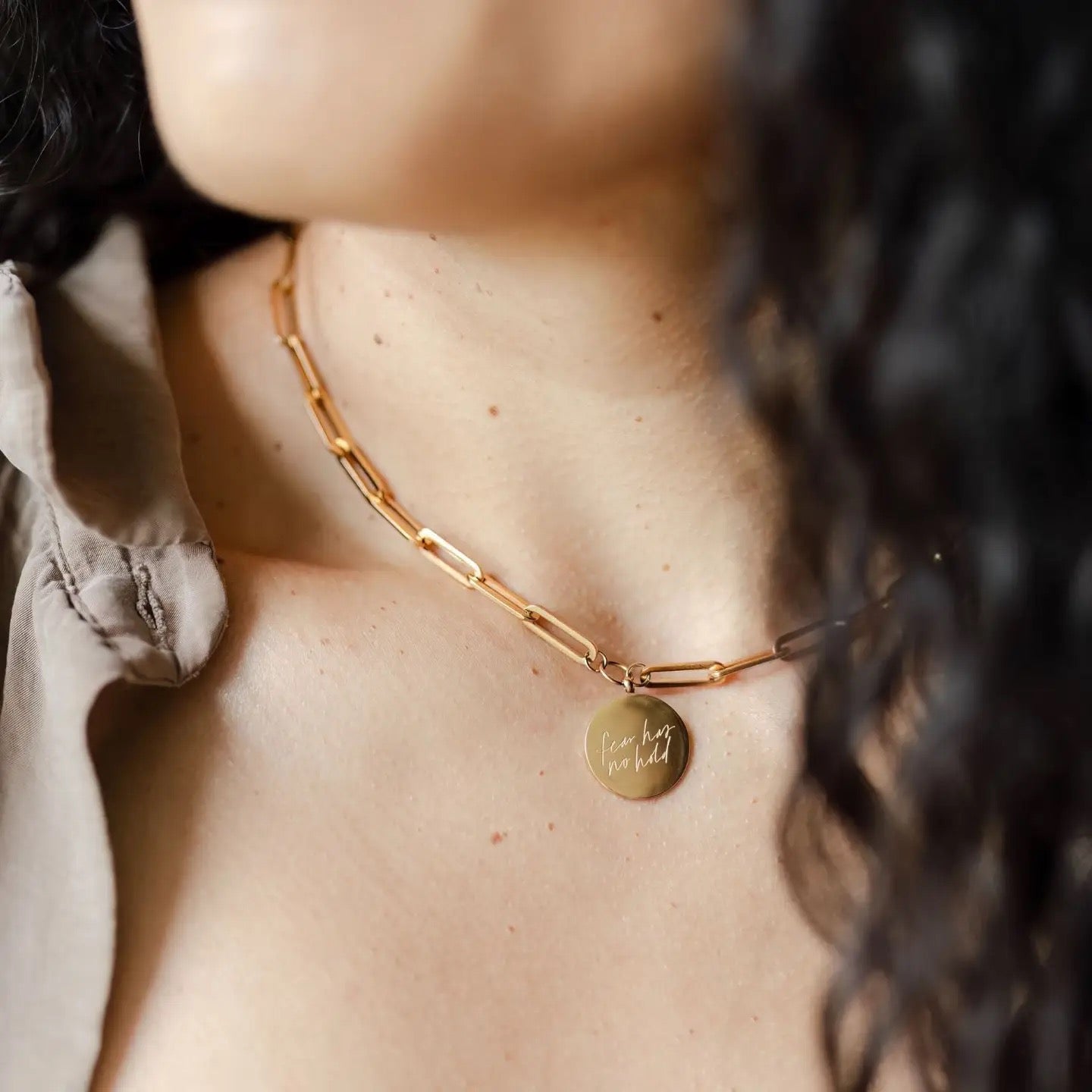 Fear Has No Hold Gold Necklace