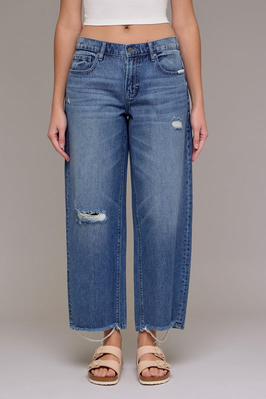 Hidden Dark Wash Baggy Fit Jeans