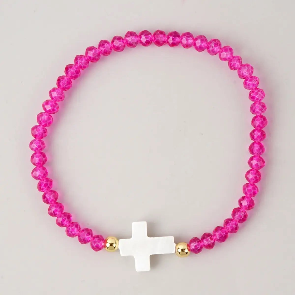 Cross Colored Crystal Bracelet