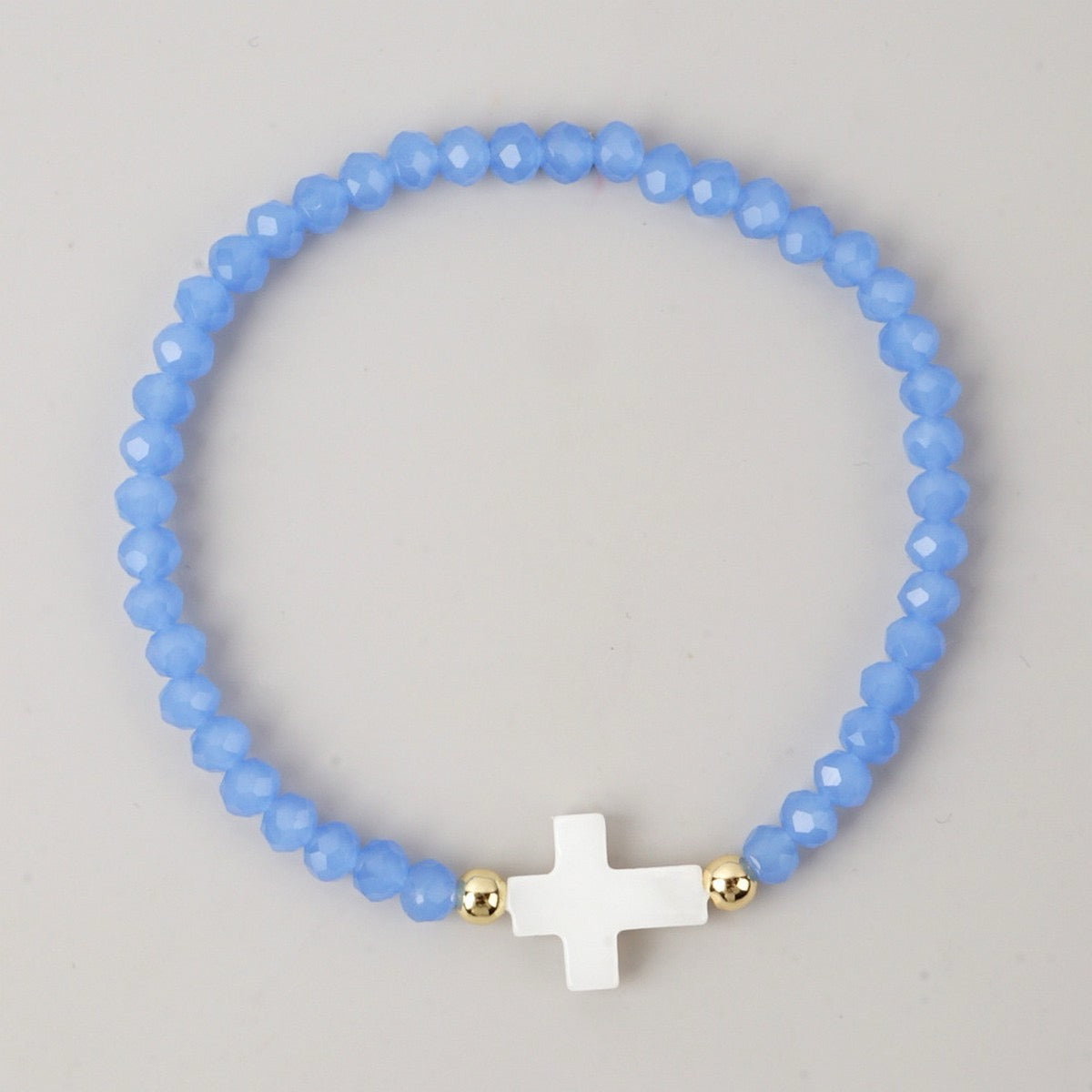 Cross Colored Crystal Bracelet