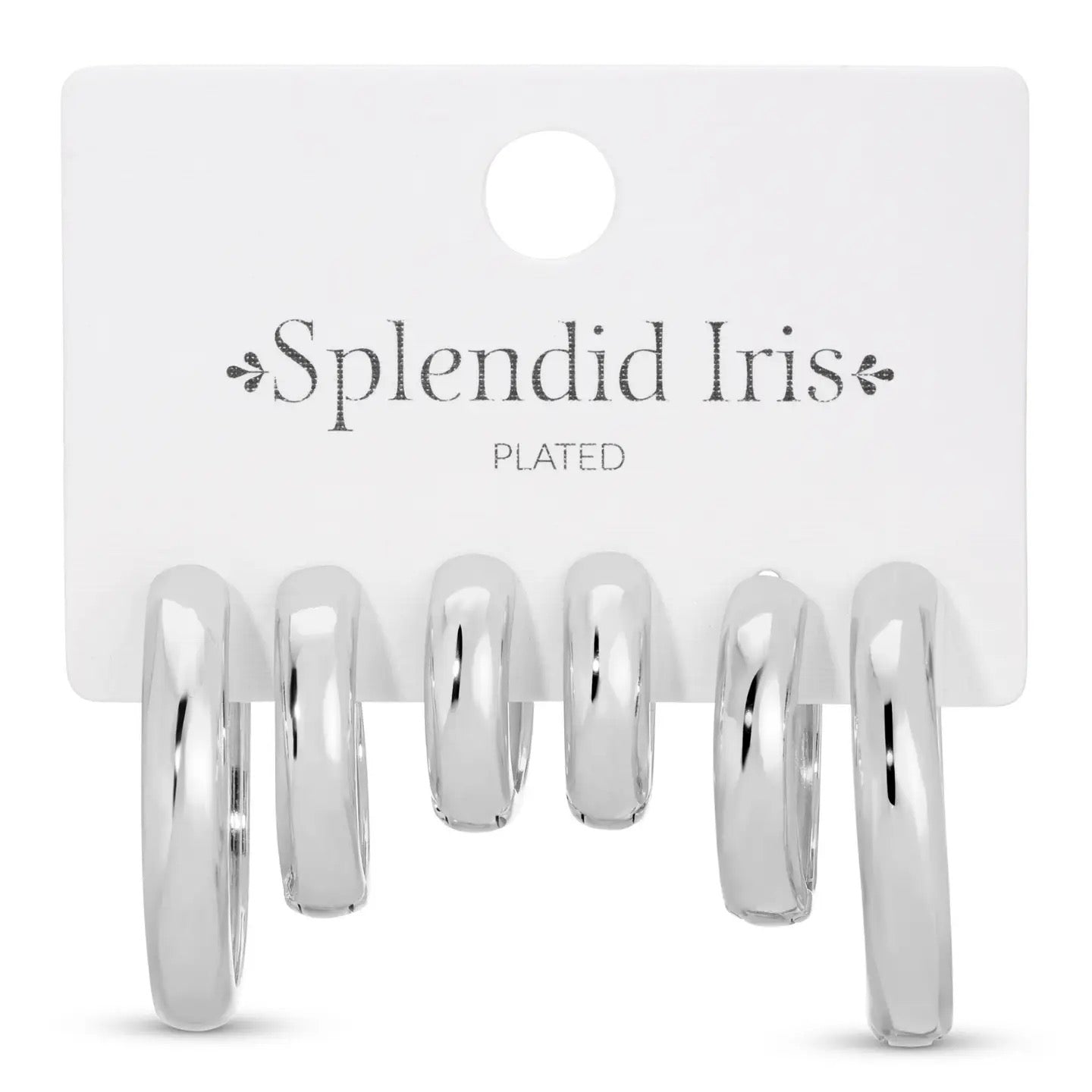 Set of 3 Huggies - Silver