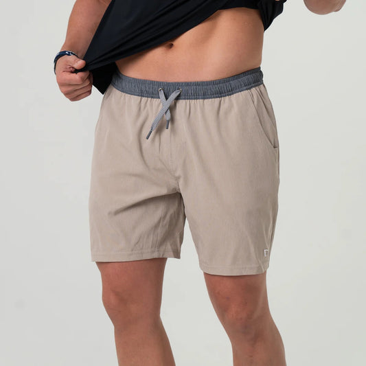 Burlebo Athletic Shorts Heather Khaki (Driftwood Camo Liner)