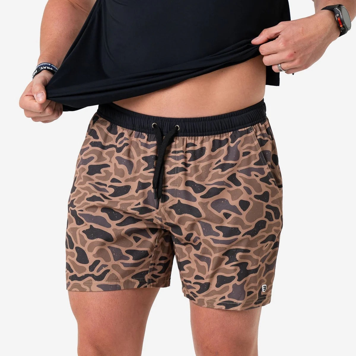 Burlebo Gauge Camo Athletic Short - Black Liner 5.5"
