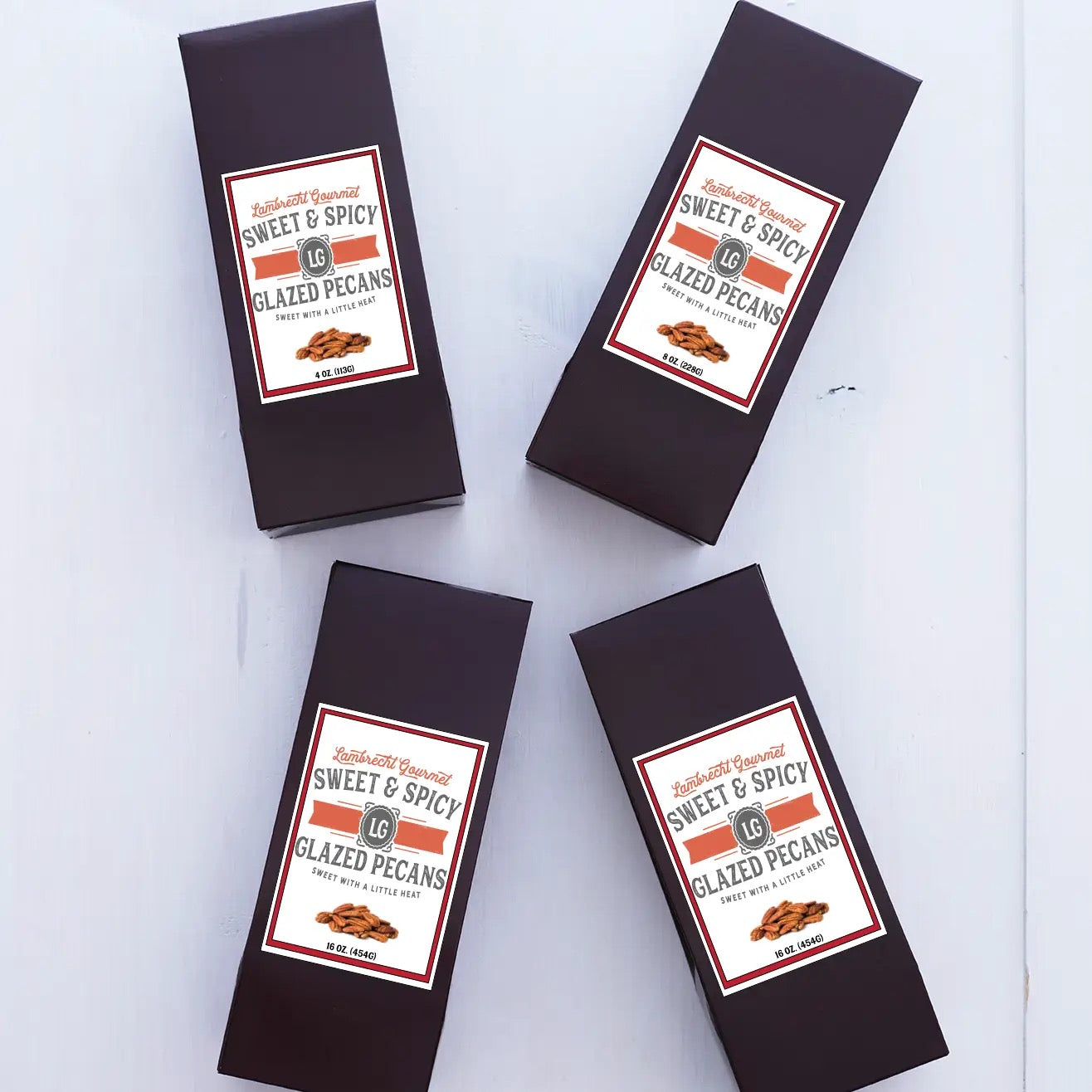 Spicy Glazed Pecans 4oz Box