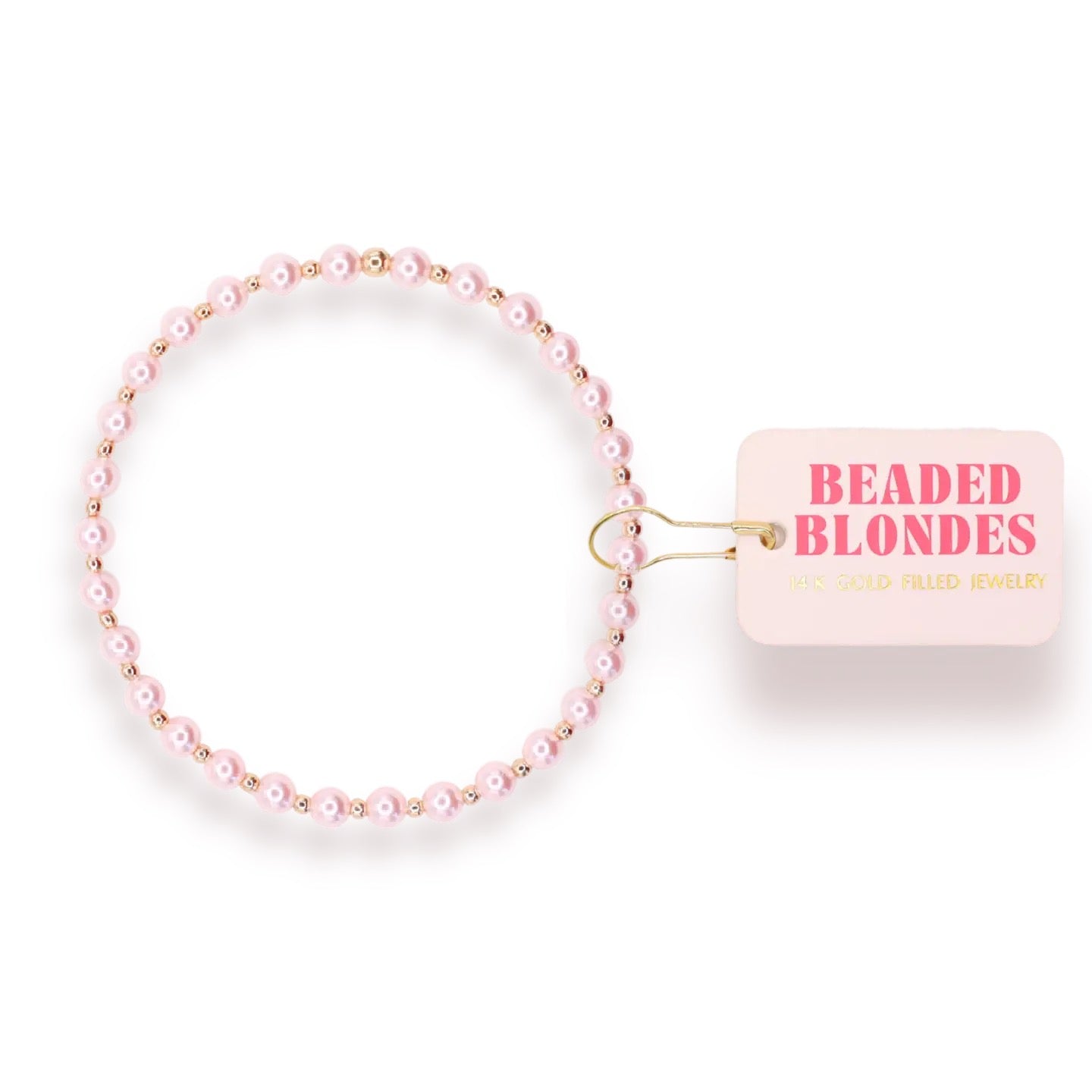 Beaded Blondes Pink Mini Luci in Gold