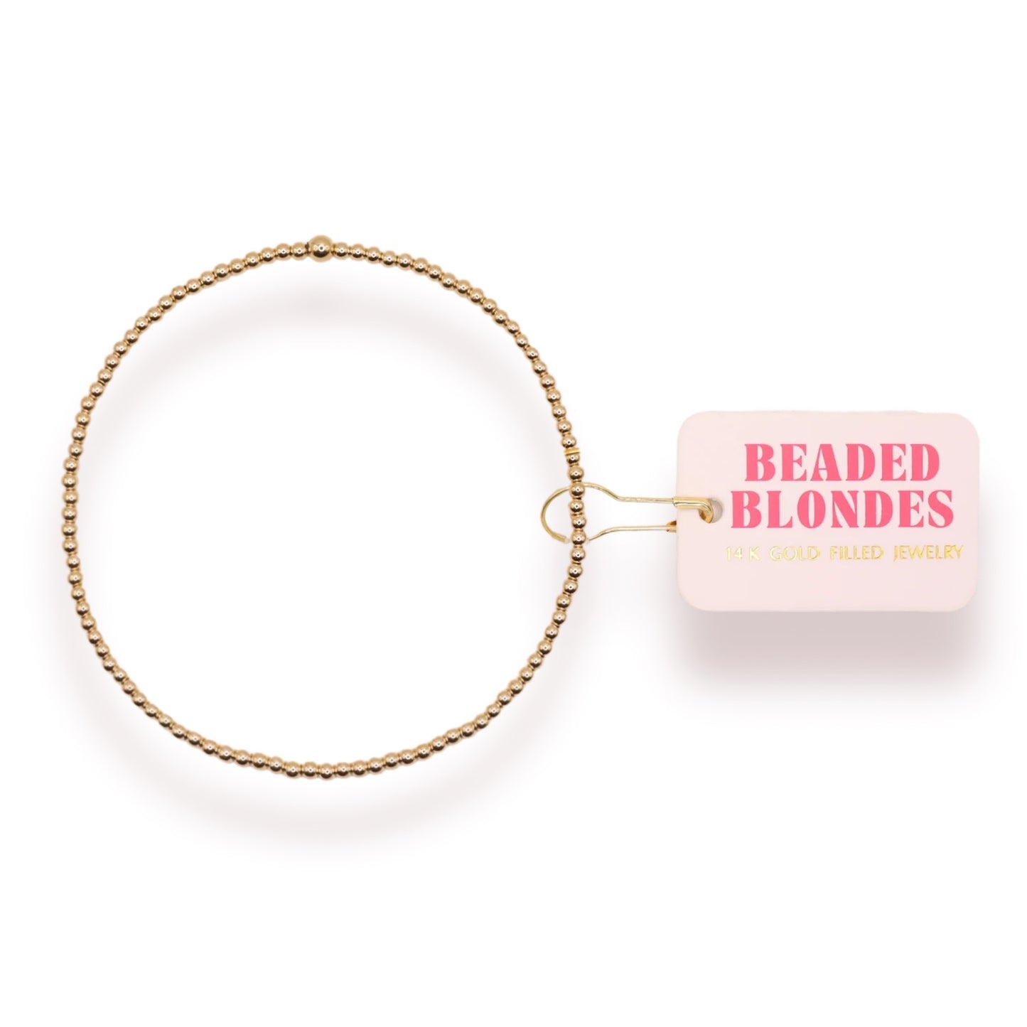 Beaded Blondes 2MM Gold Beaded Bracelet