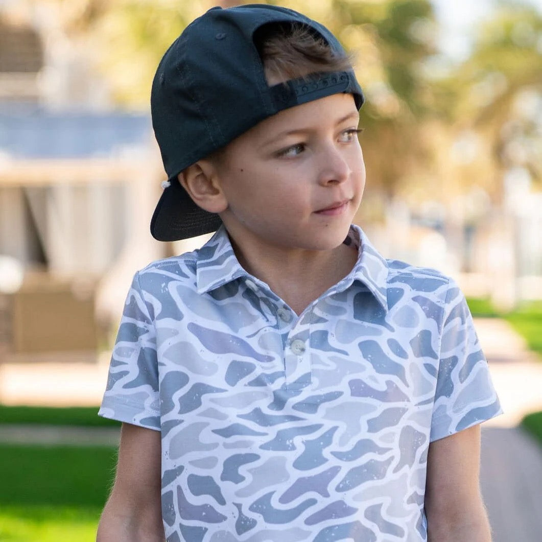 Burlebo Youth Polo White Camo