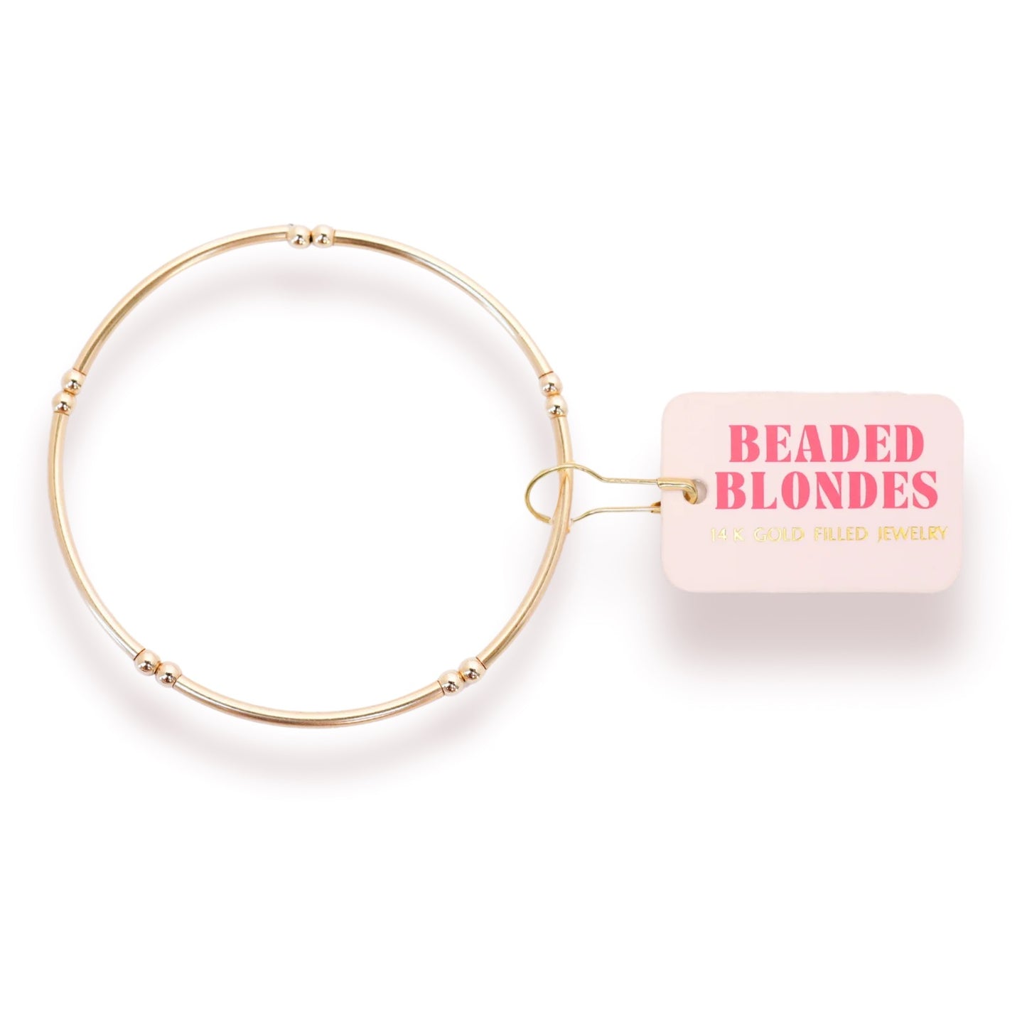Beaded Blondes Mollie Bar Bracelet in Gold