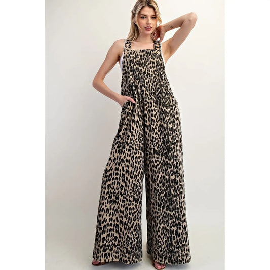 Leopard Wide Leg Jumpsuit
