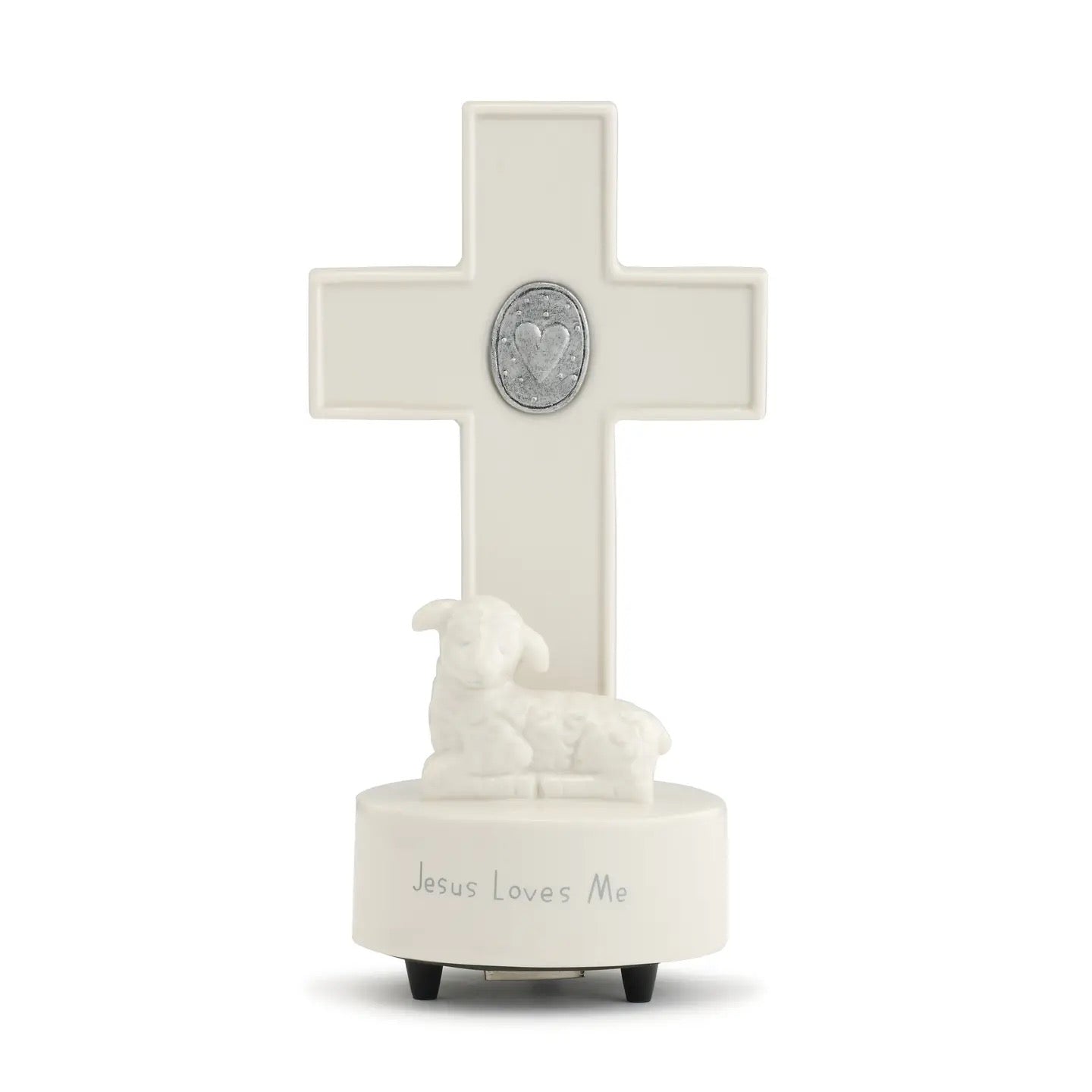 Jesus Loves Me Medallion Musical Cross