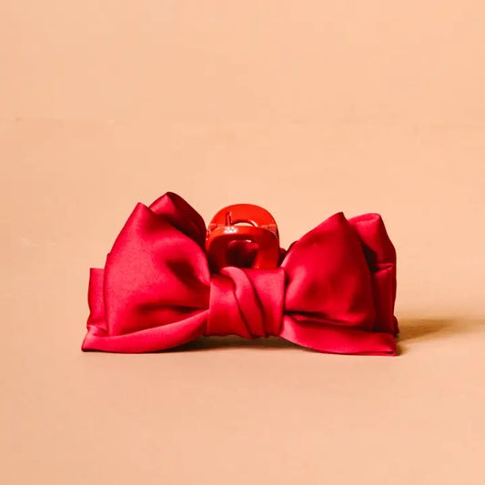 Mini Satin Bow Claw Clip