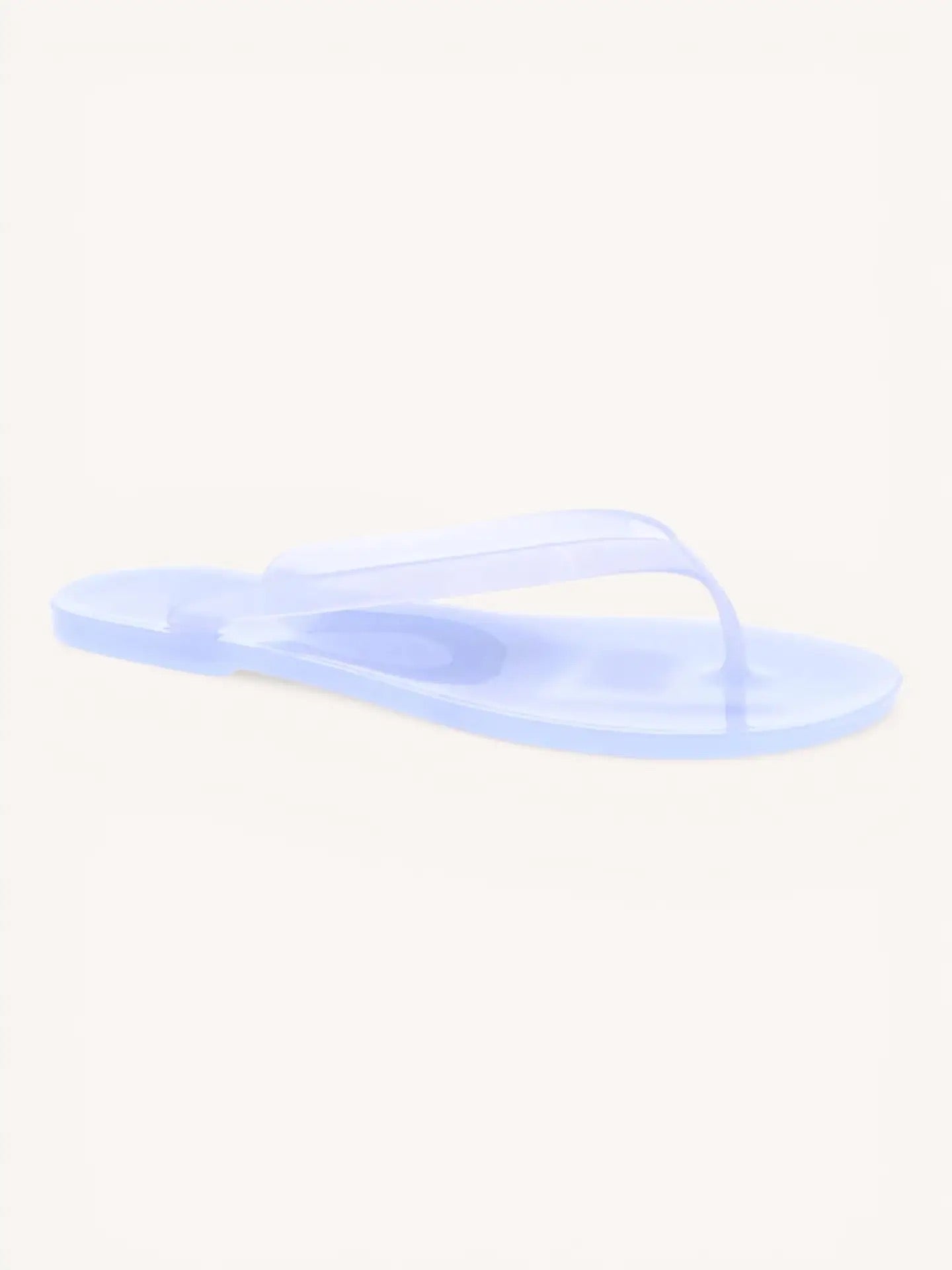 Jelly Thong Sandals Glossy Minimal Waterproof Flip - Baby Blue