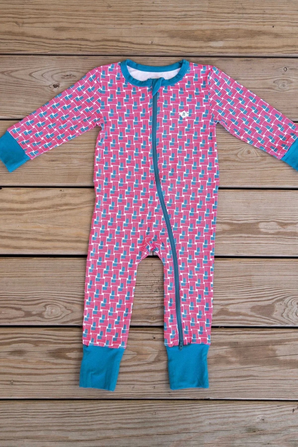 Burlebo Baby Zip Up - American Flags
