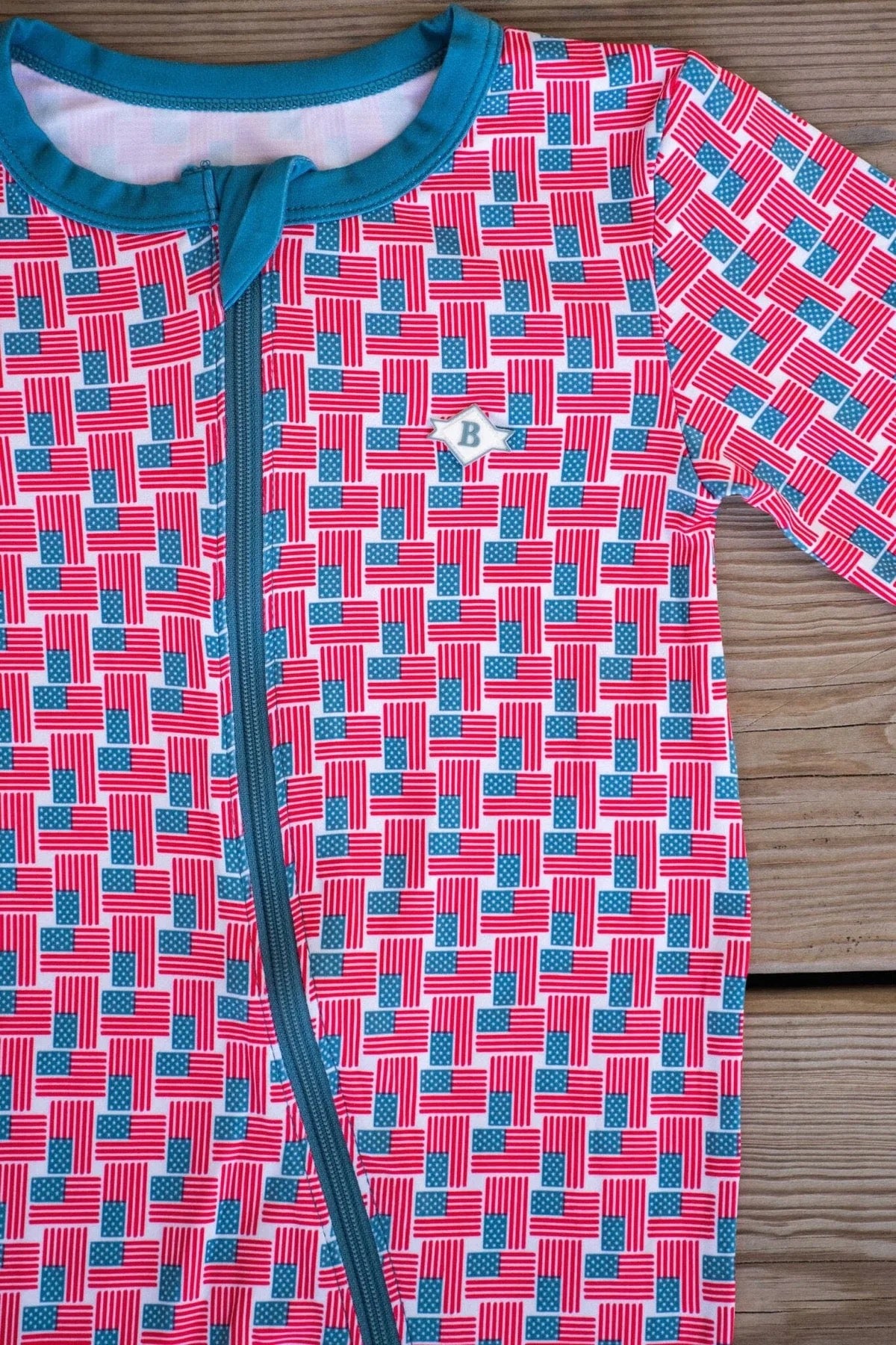 Burlebo Baby Zip Up - American Flags