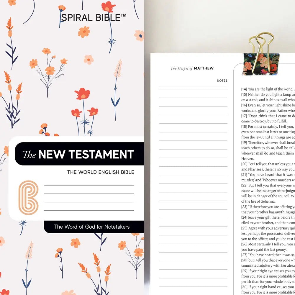 ESV New Testament Floral Spiral Bible