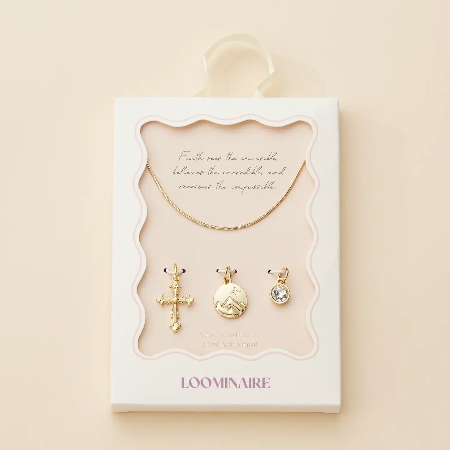 Faith and Adventure Gold Dipped Charm Necklace