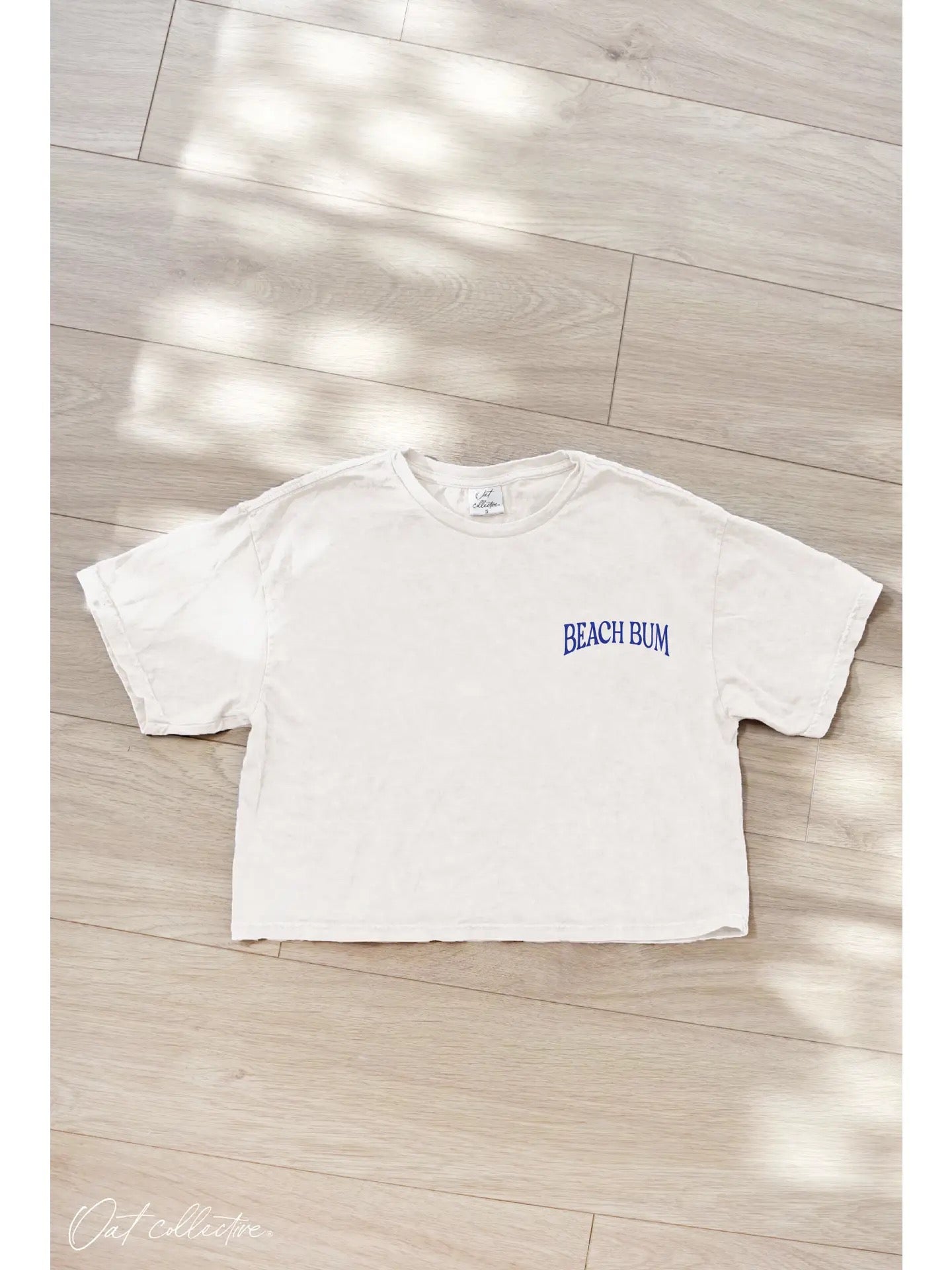 Beach Bum Cropped Mineral Wash Tee
