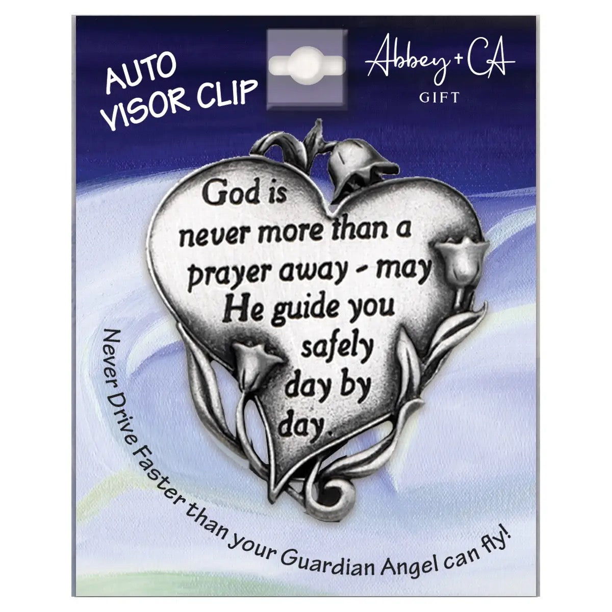 God is Never More than A Prayer Away Visor Clip