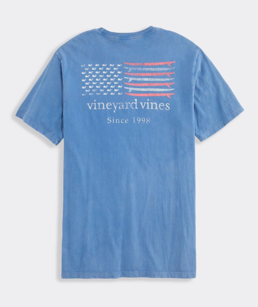 Vineyard Vines Surf Minimal Flag Pocket Tee