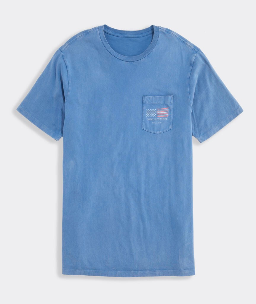 Vineyard Vines Surf Minimal Flag Pocket Tee