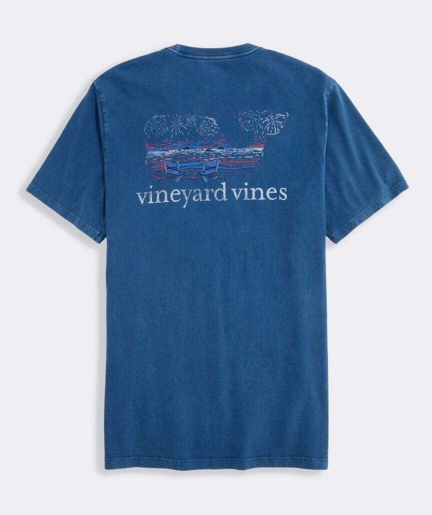 Vineyard Vines Beach Fireworks Whale Tee