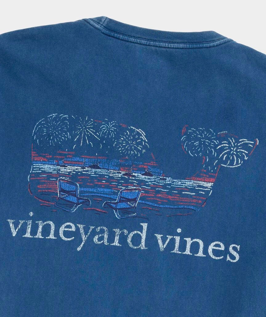 Vineyard Vines Beach Fireworks Whale Tee