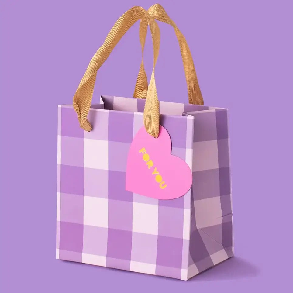 Purple Gingham Giftbags
