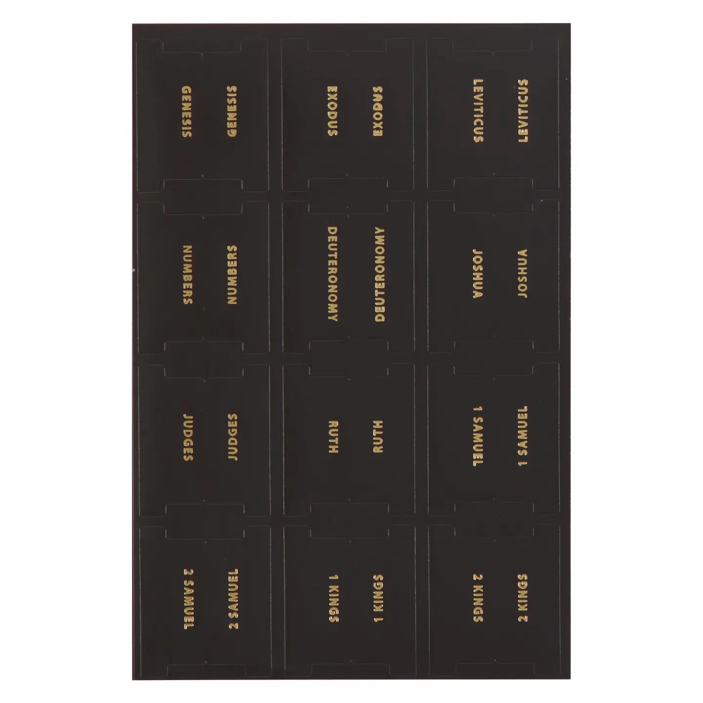 Black with Gold Foil Bible Tabs