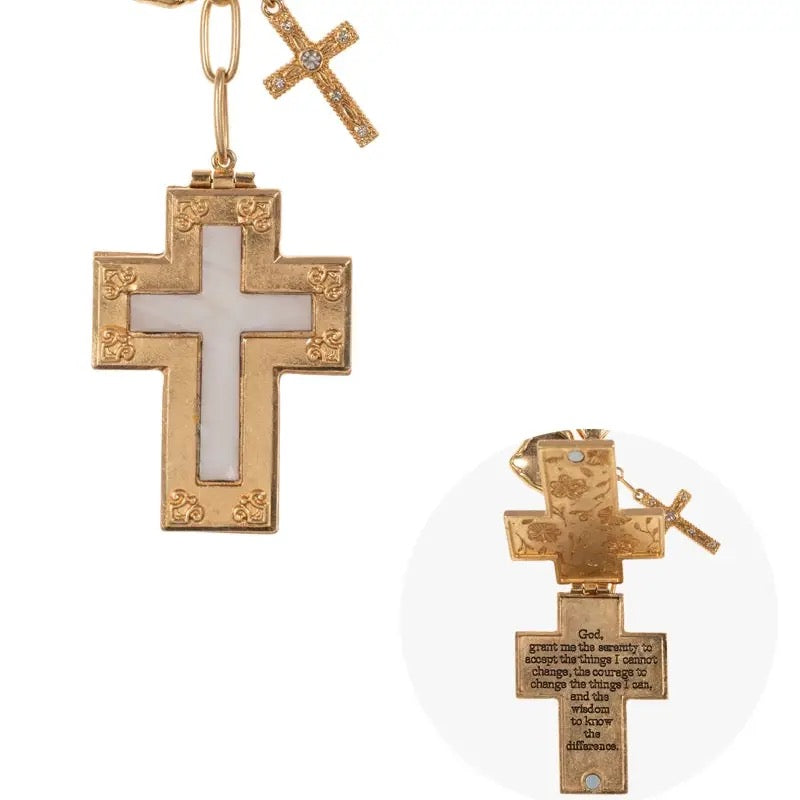 Cross Locket Bag Charm