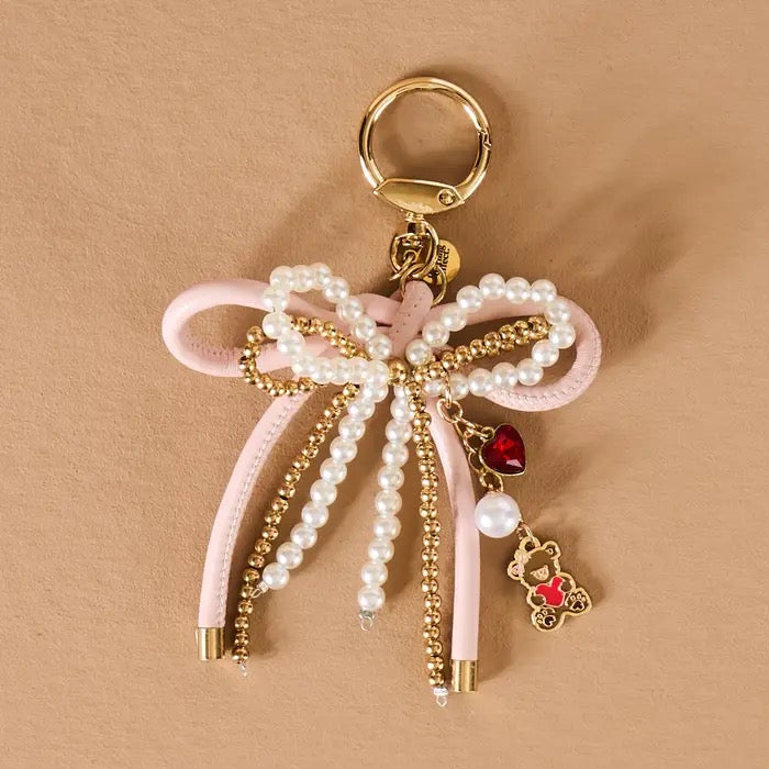 Layered Bow Bag Charm