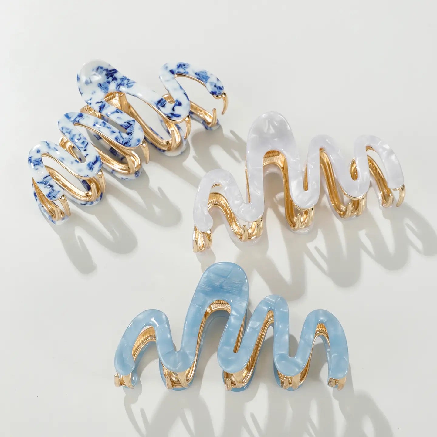 Coastal Squiggle Claw Clips