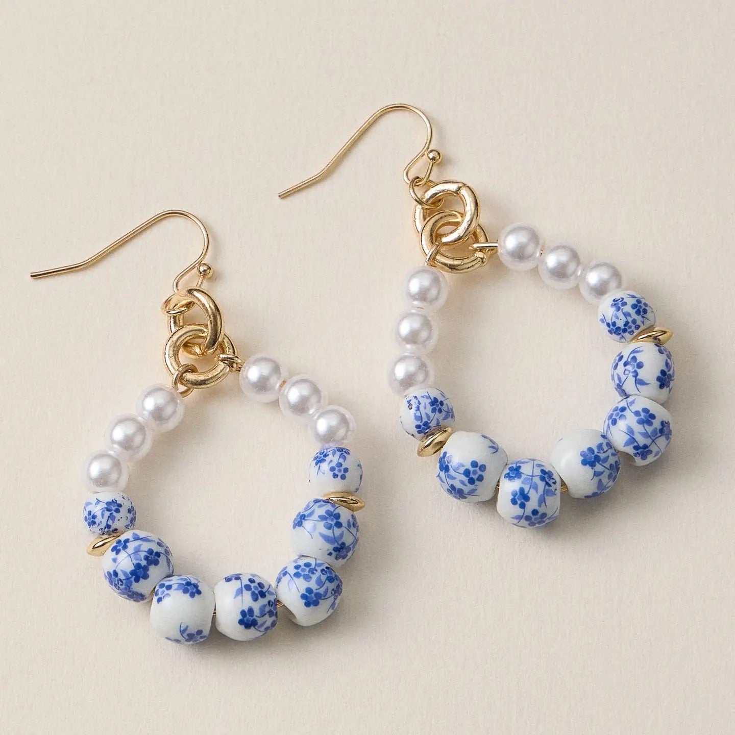 Floral Hoop Earrings