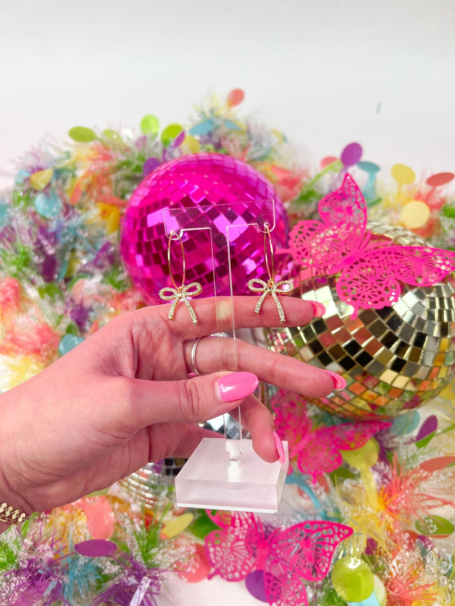 Isabella Bow Hoop Earrings