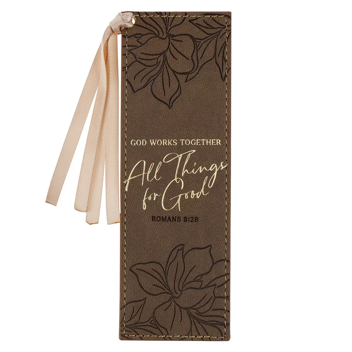 God Works For Good Leather Bookmark