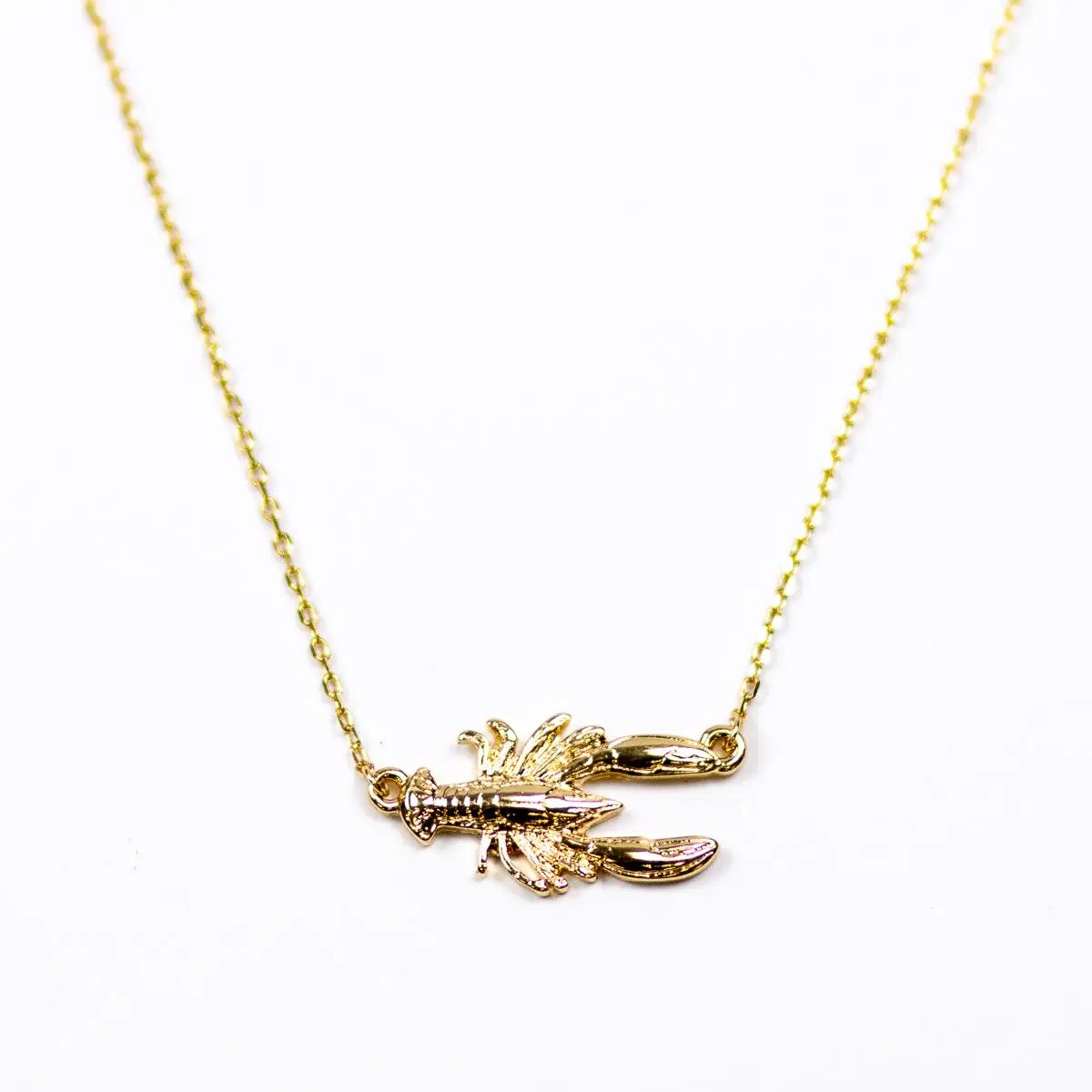 Gold Crawfish Necklace