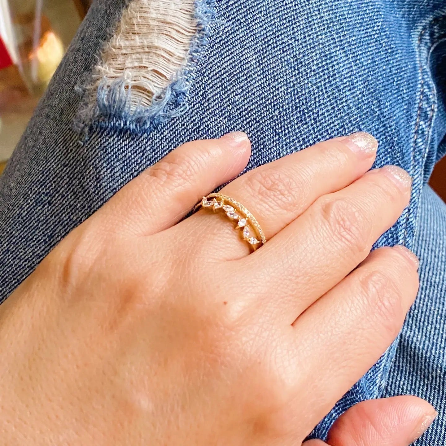 French Romance Double Ring size 7