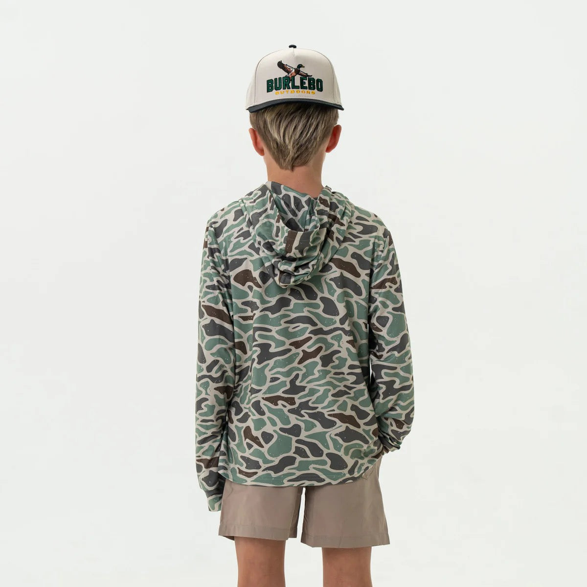 Burlebo Youth Performance Hoodie-Retro Duck Camo