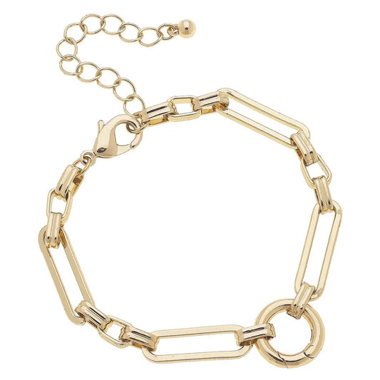 Bella Linked Charm Bracelet Gold