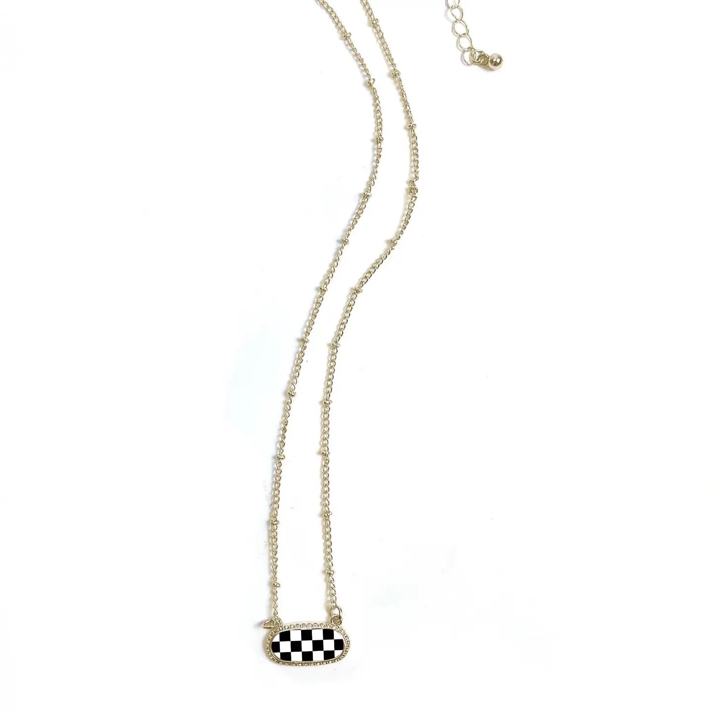 Checkerboard Necklace - Gold