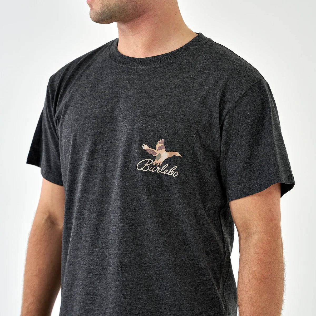 Burlebo Ducks Flying In Heather Black Tee