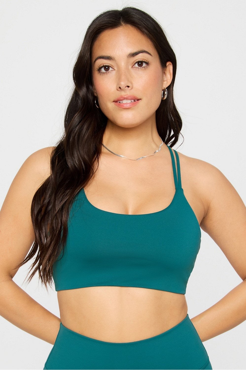 Fabletics Principal Low Impact Bra-Green Abyss
