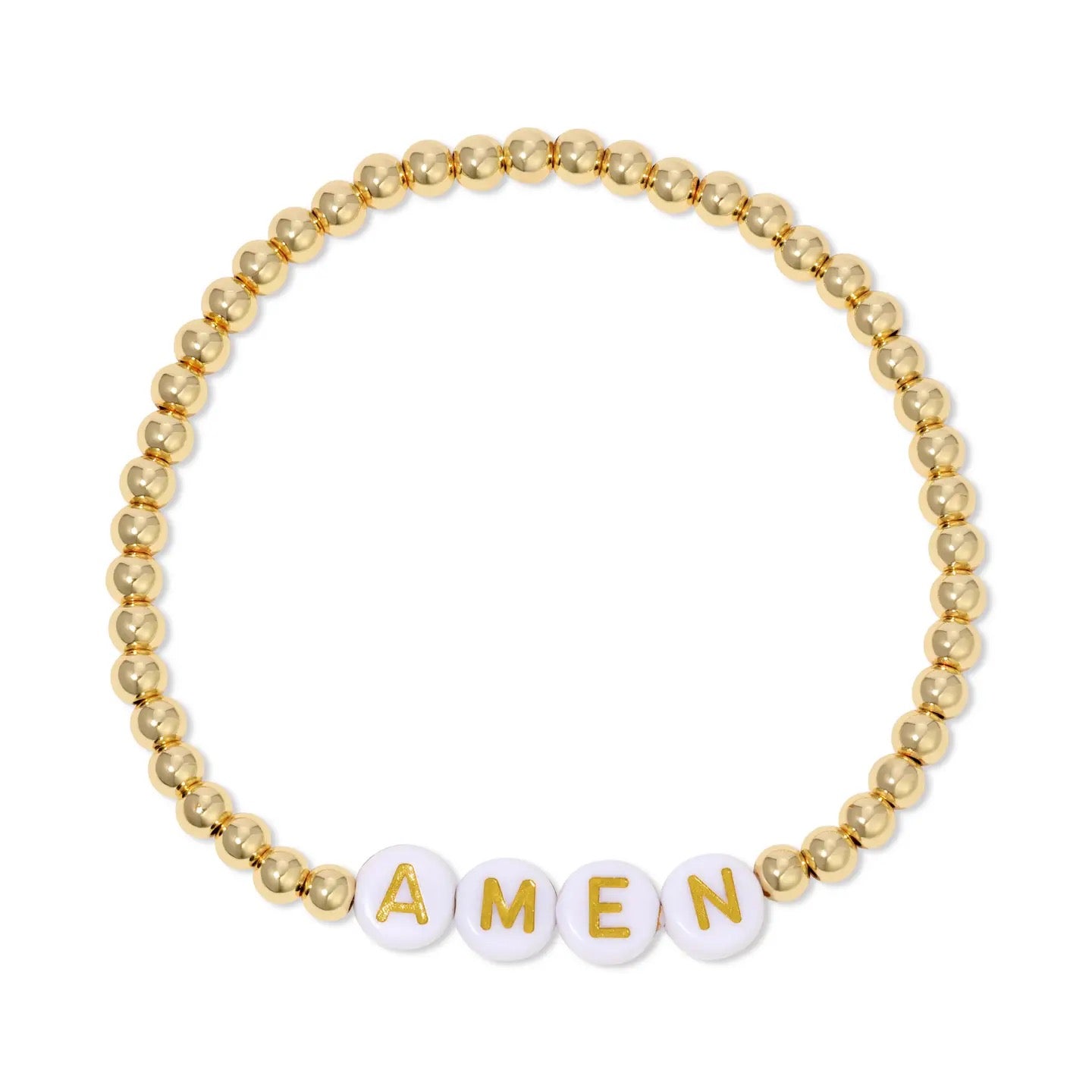 Splendid Iris Amen Beaded Bracelet