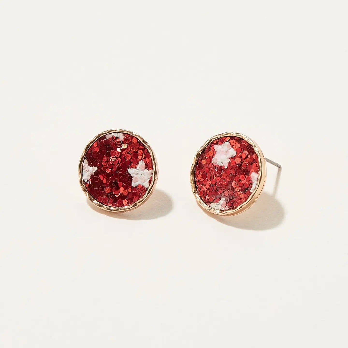 America Glitter Stud Earrings 3 pair