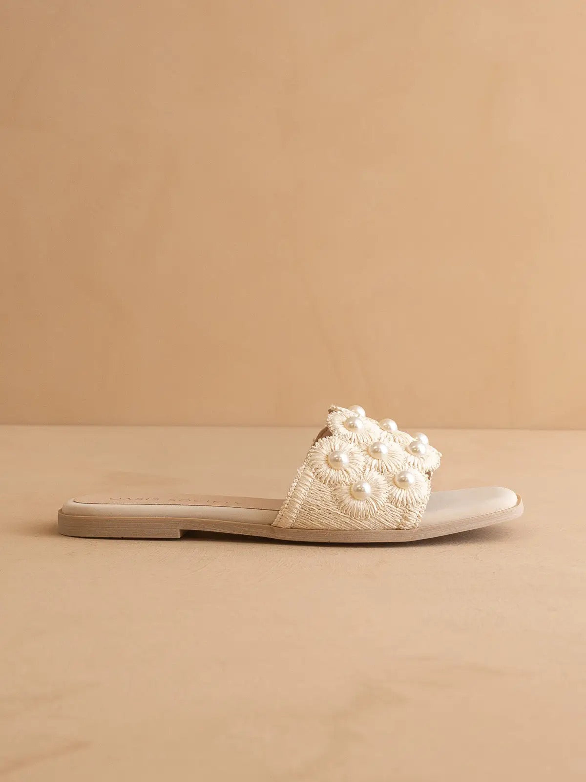 Ivory Pearl Raffia Sandal