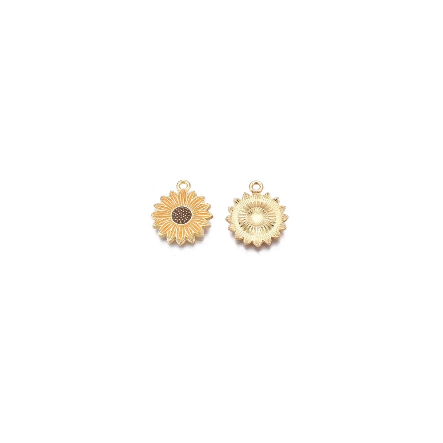 Gold Classic Sunflower Charm